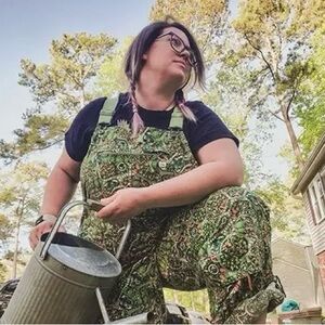 Duluth heirloom garden overalls in adorable succulent print